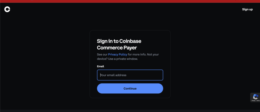 Sign in to coinbase