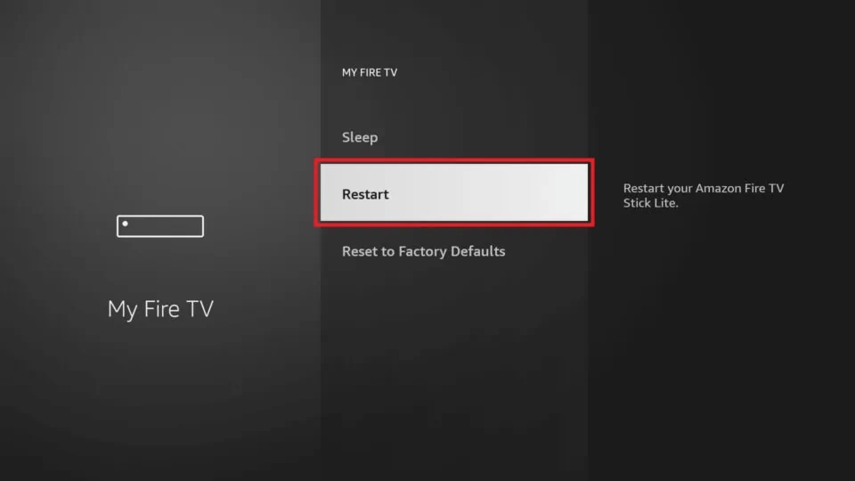 Select Restart